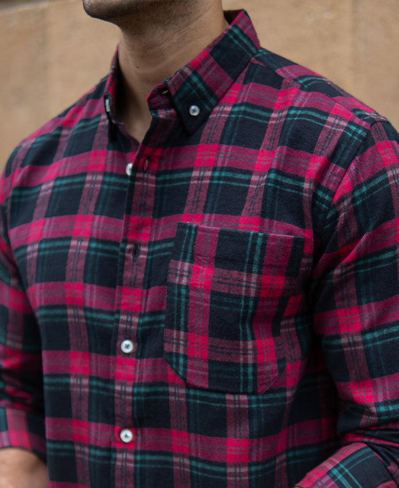 Multicolour Checks Shirt With Pocket