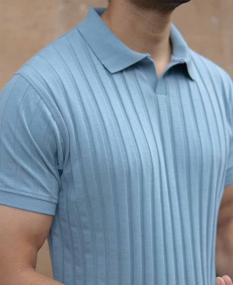 Grey Sky Self Stripe T-Shirt