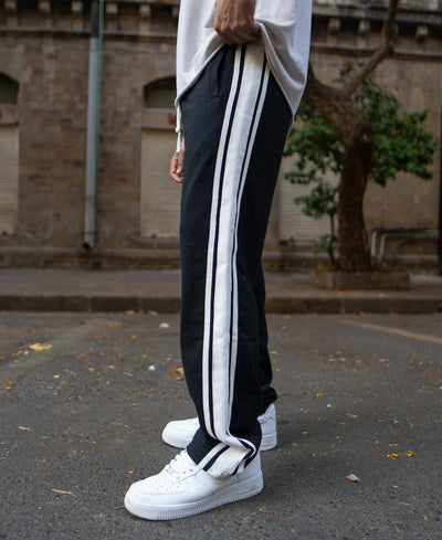 Black Trackpant With Contrast Patch