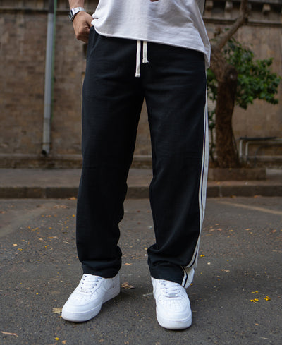 Black Trackpant With Contrast Patch