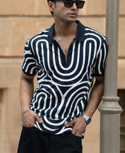 Navy Lightweight Printed T-Shirt