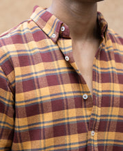 Mustard And Brown Checks Shirt