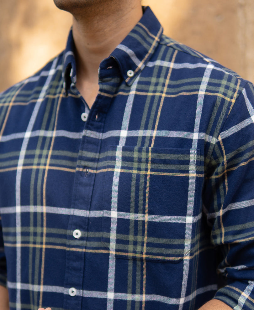 Navy Checks Shirt