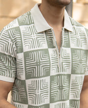 Sage Geometric Print T-Shirt