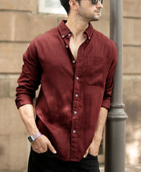 Brick Linen Blend Shirt