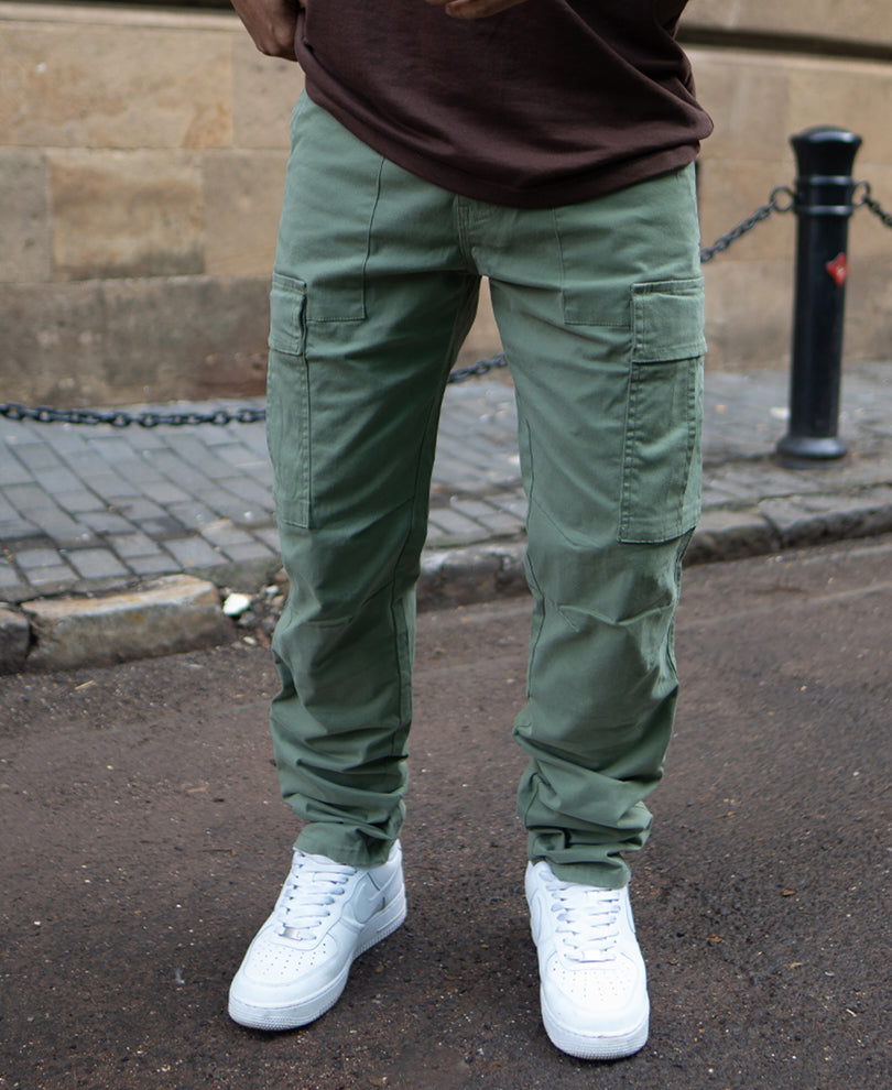 Olive Cotton Cargo Pant