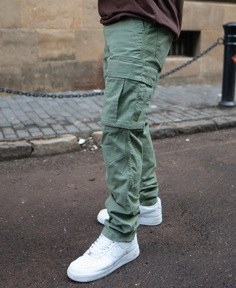 Olive Cotton Cargo Pant