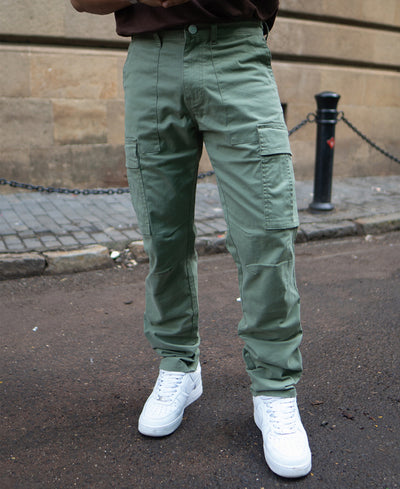 Olive Cotton Cargo Pant