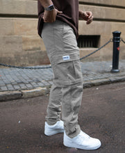 Grey Cotton Cargo Pants