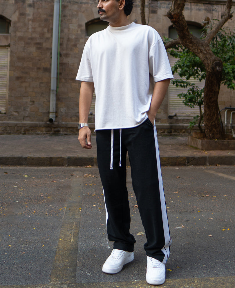 Black Knitted Trackpant
