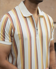 Mustard Printed Stripe T-Shirt