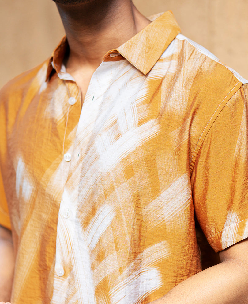 Butterscotch Abstract Print Shirt