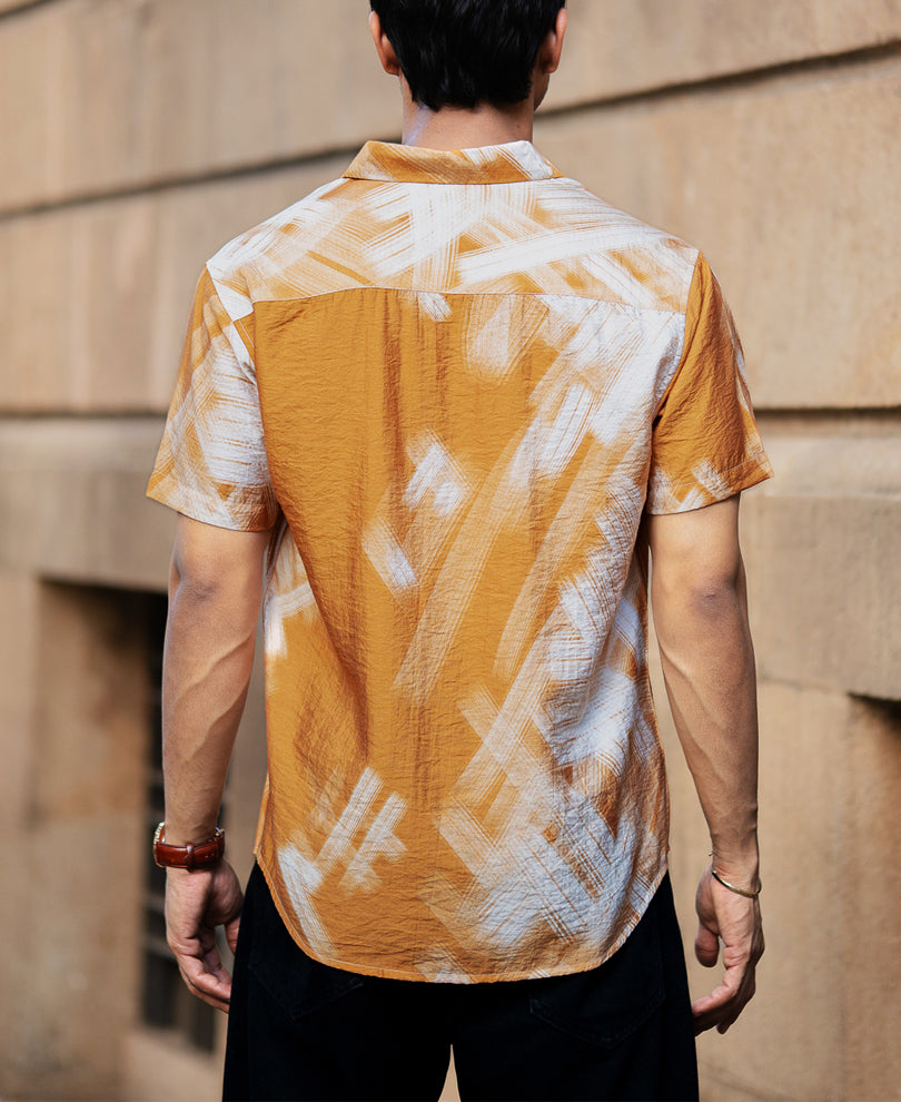 Butterscotch Abstract Print Shirt