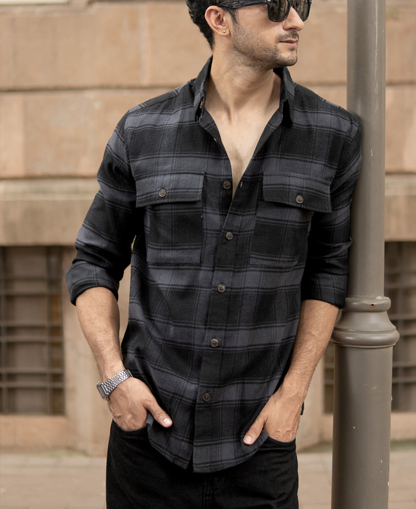 Black Checks Shirt