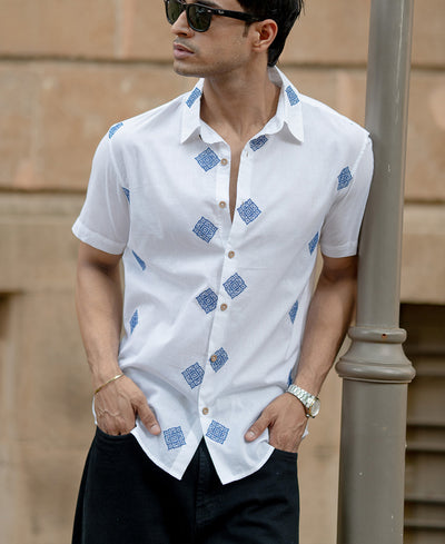 White Embroidered Shirt