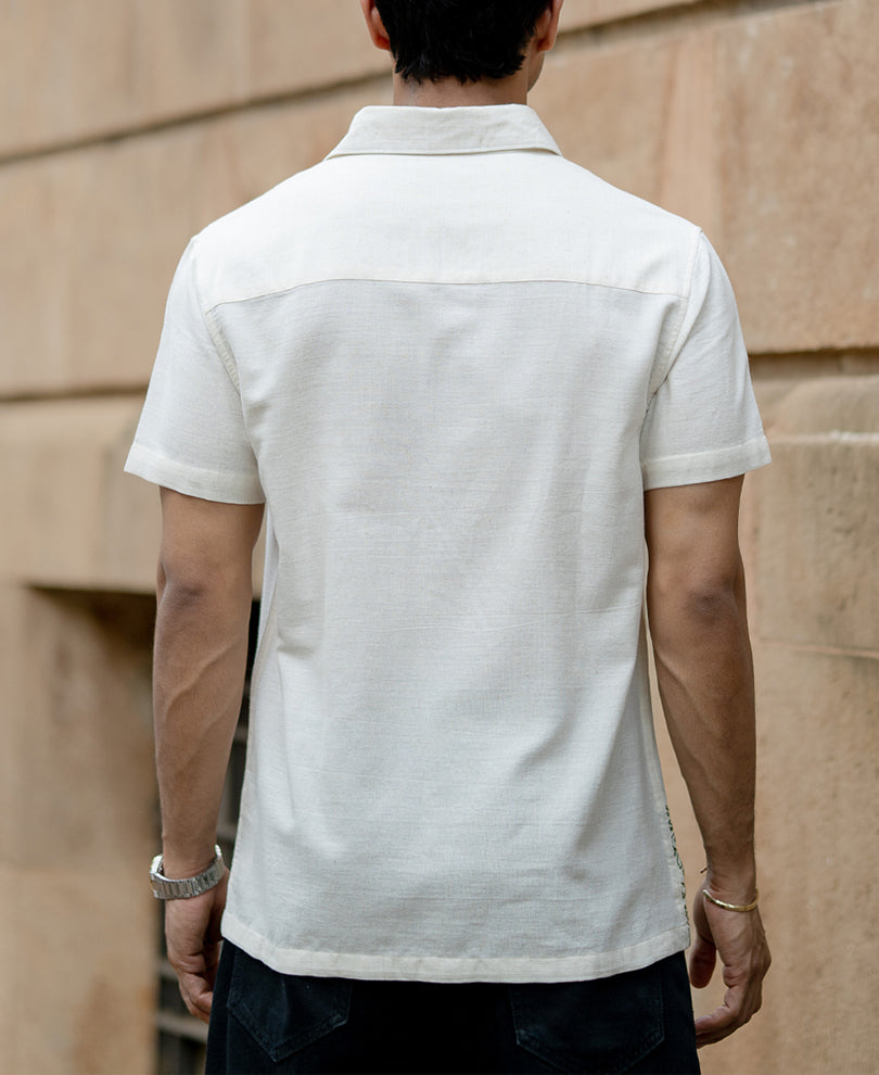 Natural Embroidered Shirt