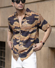 Multicolour Abstract Print Half Sleeves Shirt