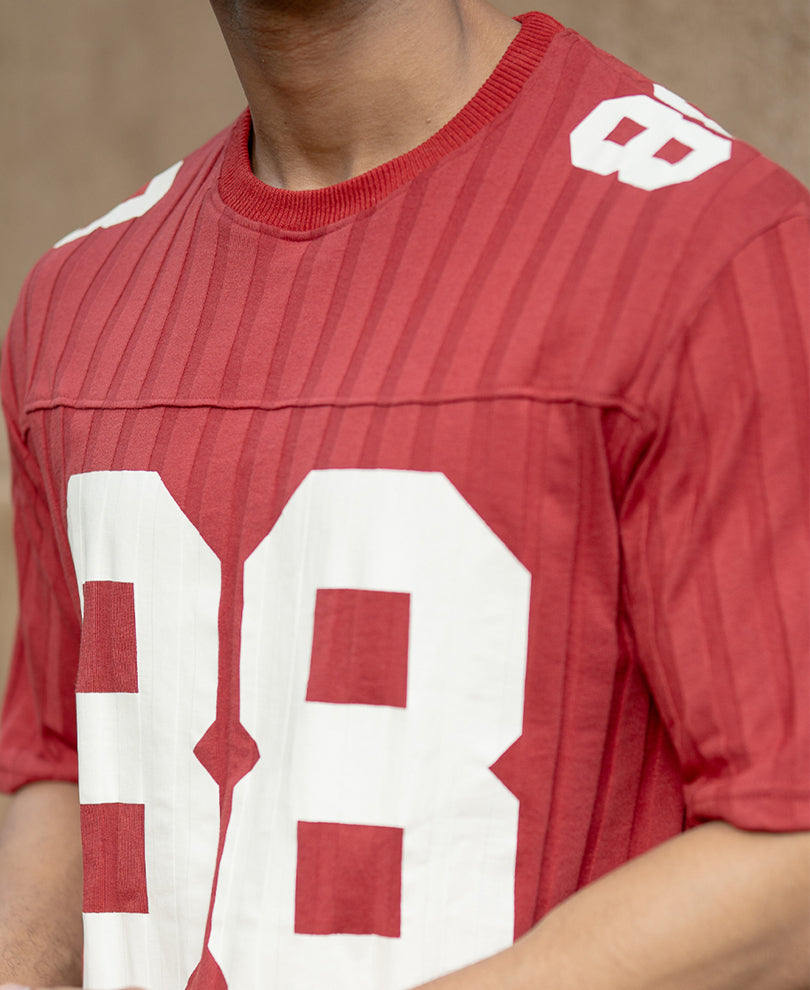 Brick Printed Structure T-Shirt