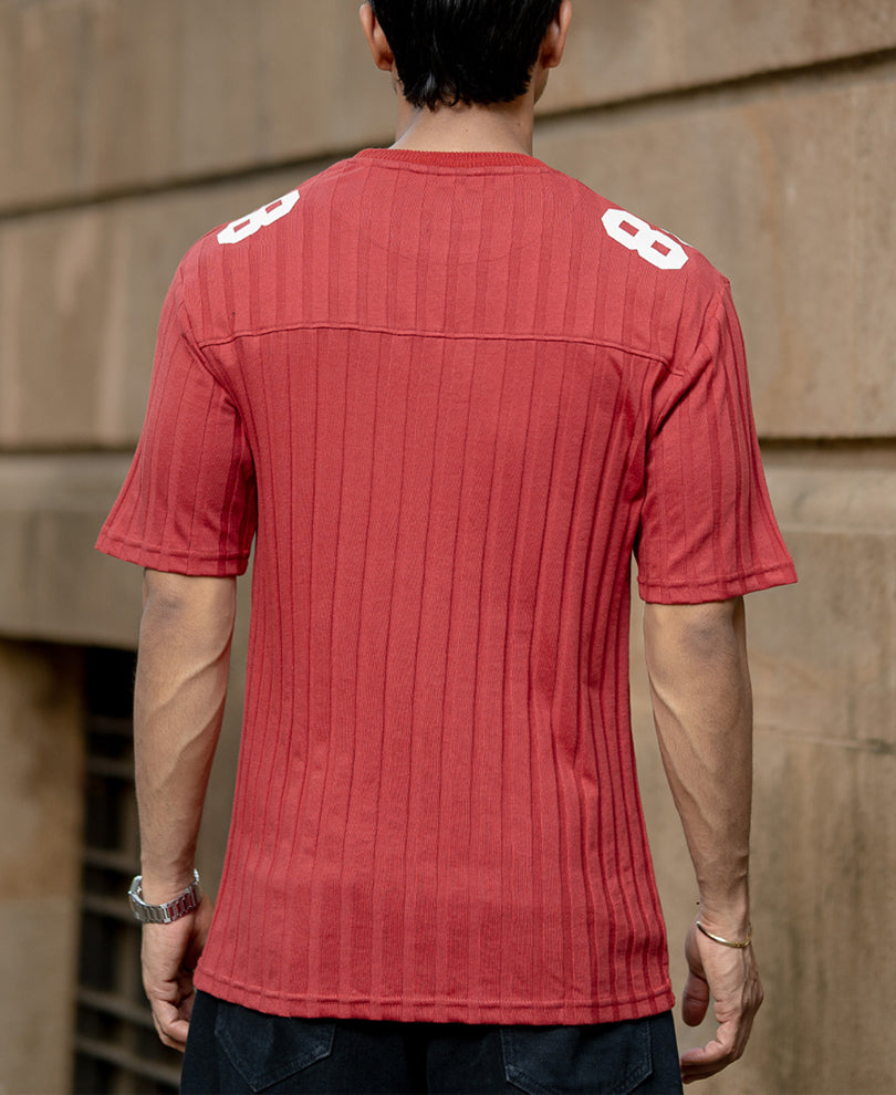 Brick Printed Structure T-Shirt