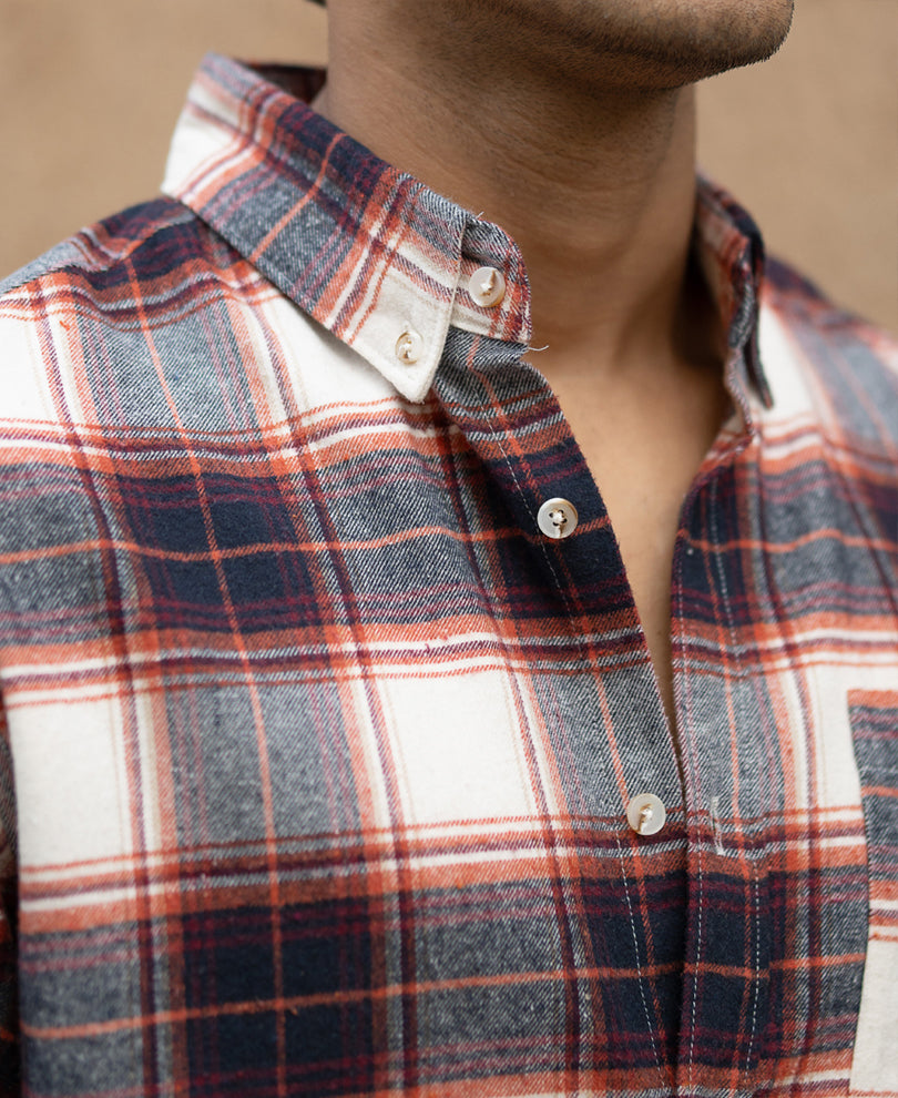 Multicolour Checks Full Sleeves Shirt With Pocket