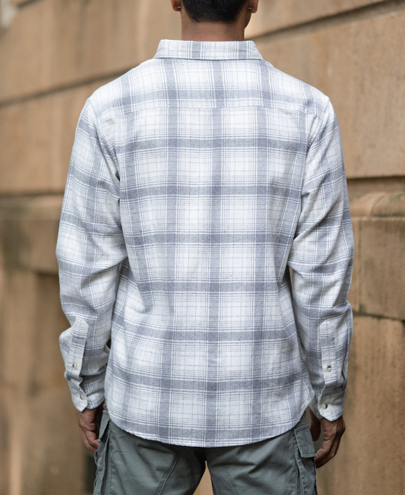 Light Grey Checks Shirt