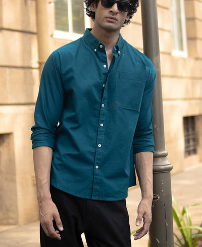 Teal Lightweight Oxford Shirt