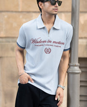 Grey Embroidered Knit T-Shirt