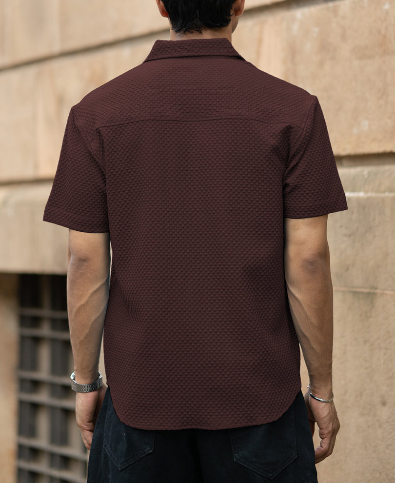 Dark Brown Structured Shirt