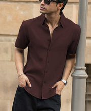 Dark Brown Structured Shirt