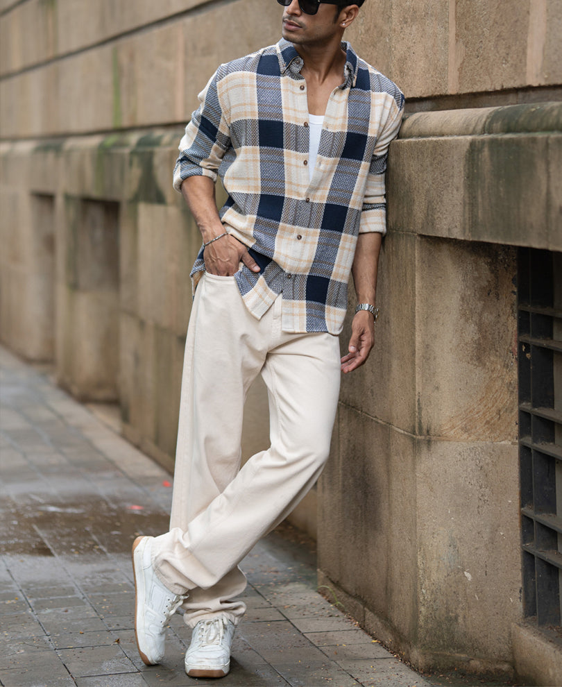 Multicolor Structured Checks Shirt