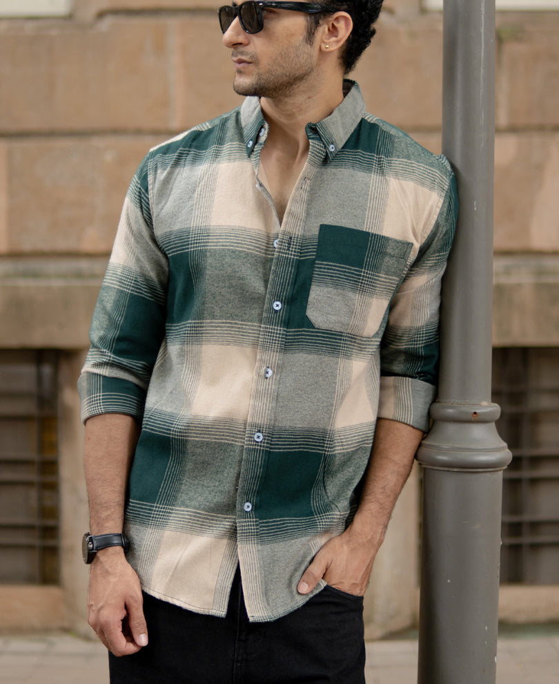 Green Checks Lightweight Shirt