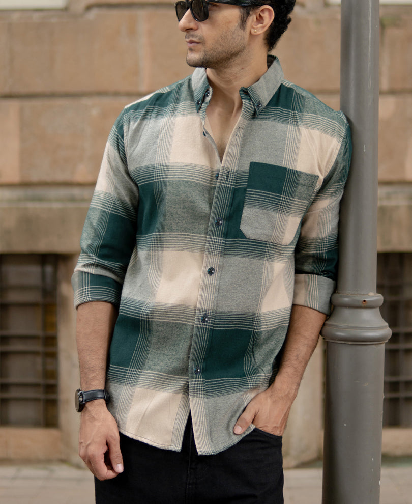 Green Checks Lightweight Shirt
