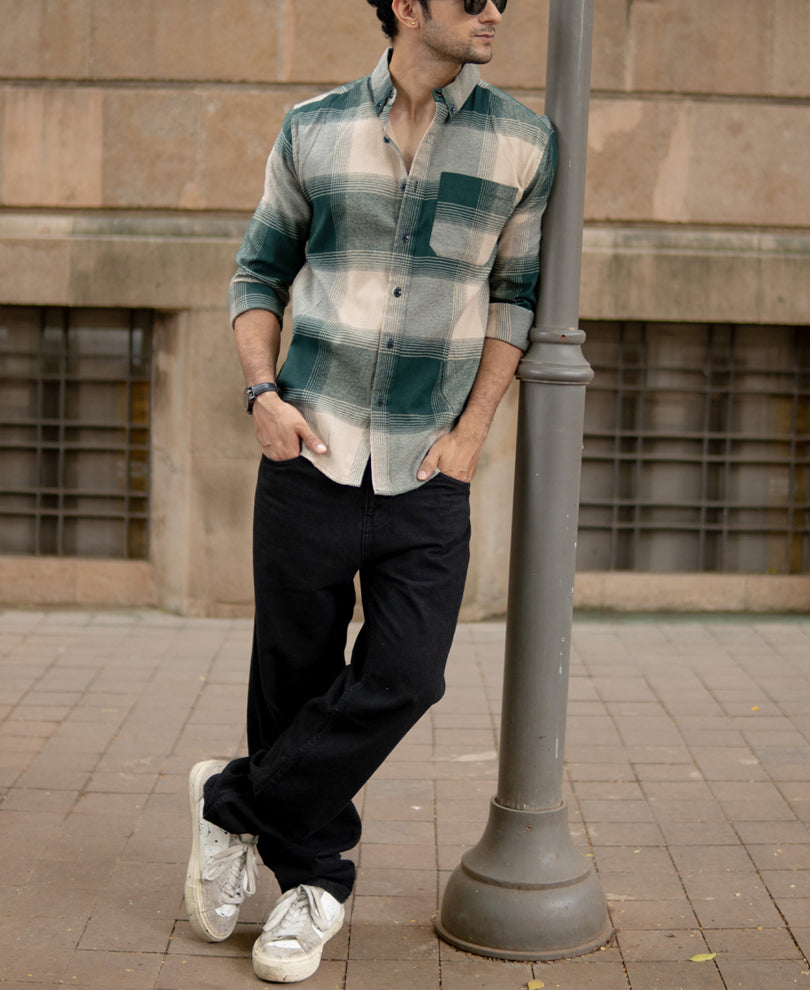Green Checks Lightweight Shirt