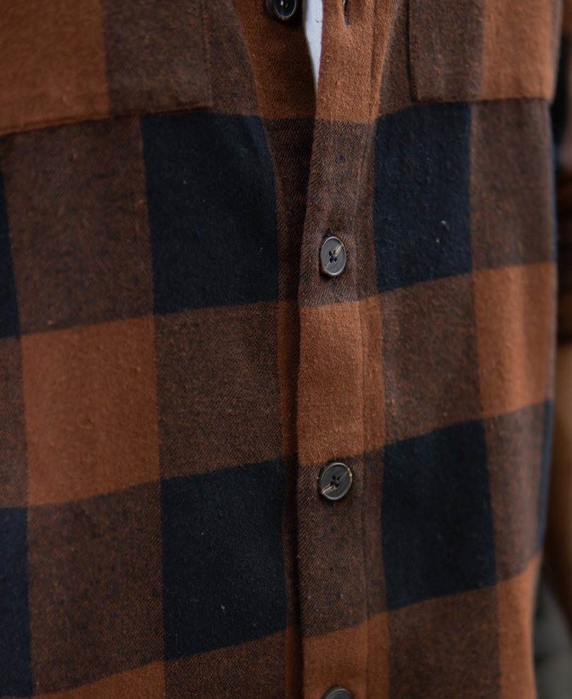 Brown And Black Checks Shirt