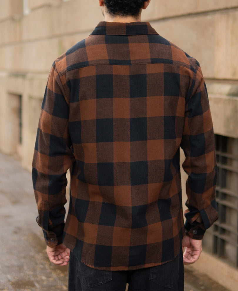 Brown And Black Checks Shirt
