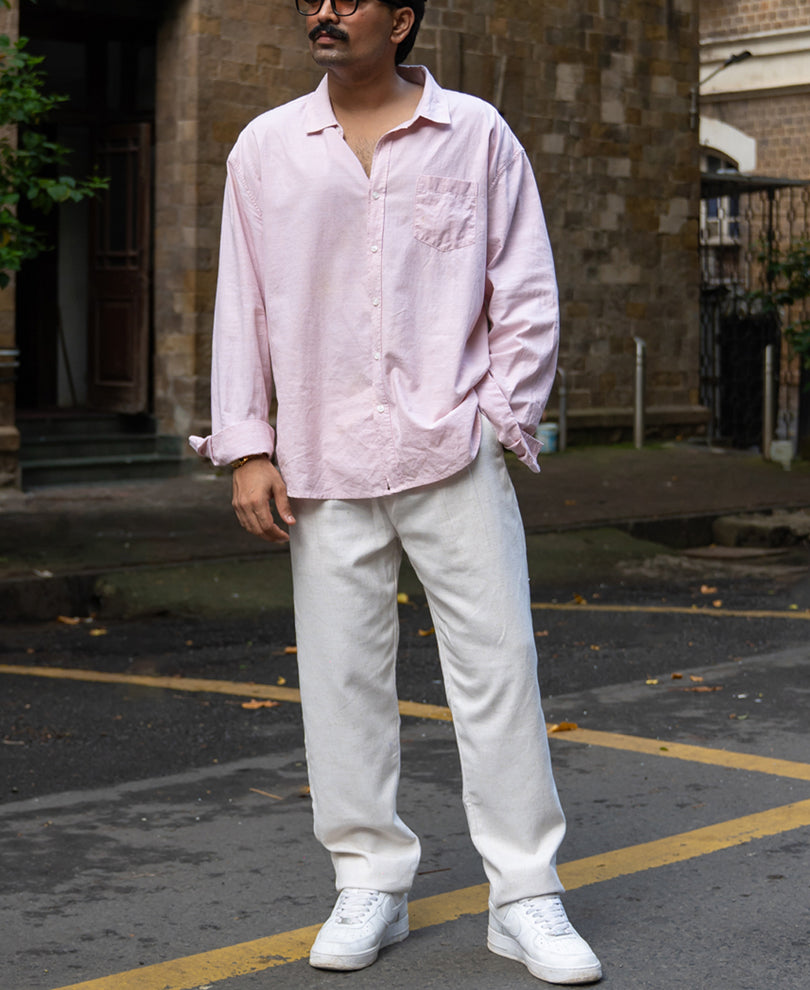 Natural Regular Fit Cotton Pant