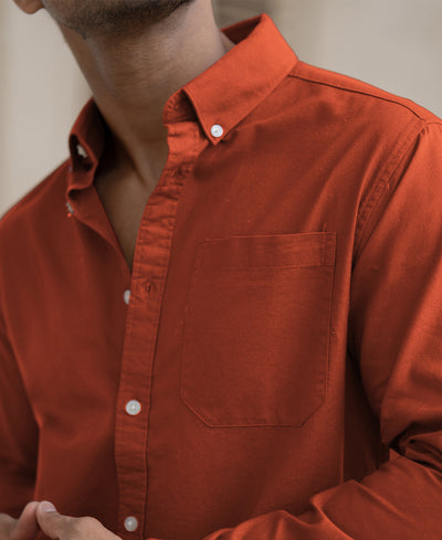 Rust Lightweight Oxford Shirt