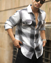 Black And White Checks Overshirt