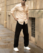 Beige Lightweight Structured Shirt