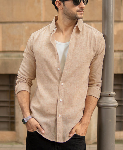 Tan Lightweight Structured Shirt