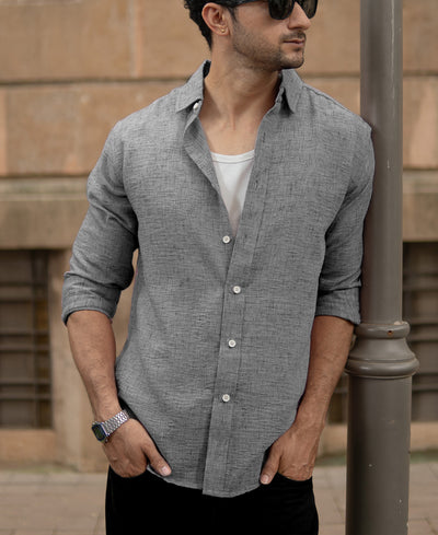 Grey Lightweight Structured Shirt