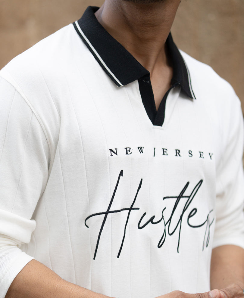 Off-White Embroidered Hustler Knit T-Shirt