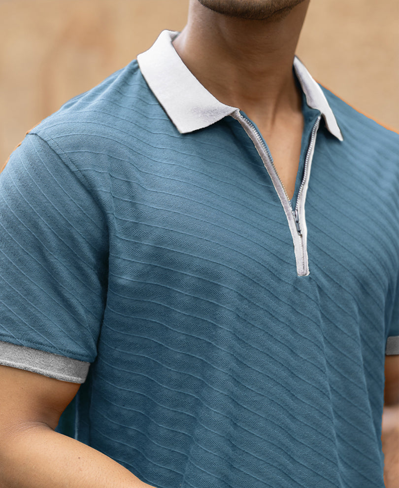 Dark Sky Contrast Polo T-Shirt