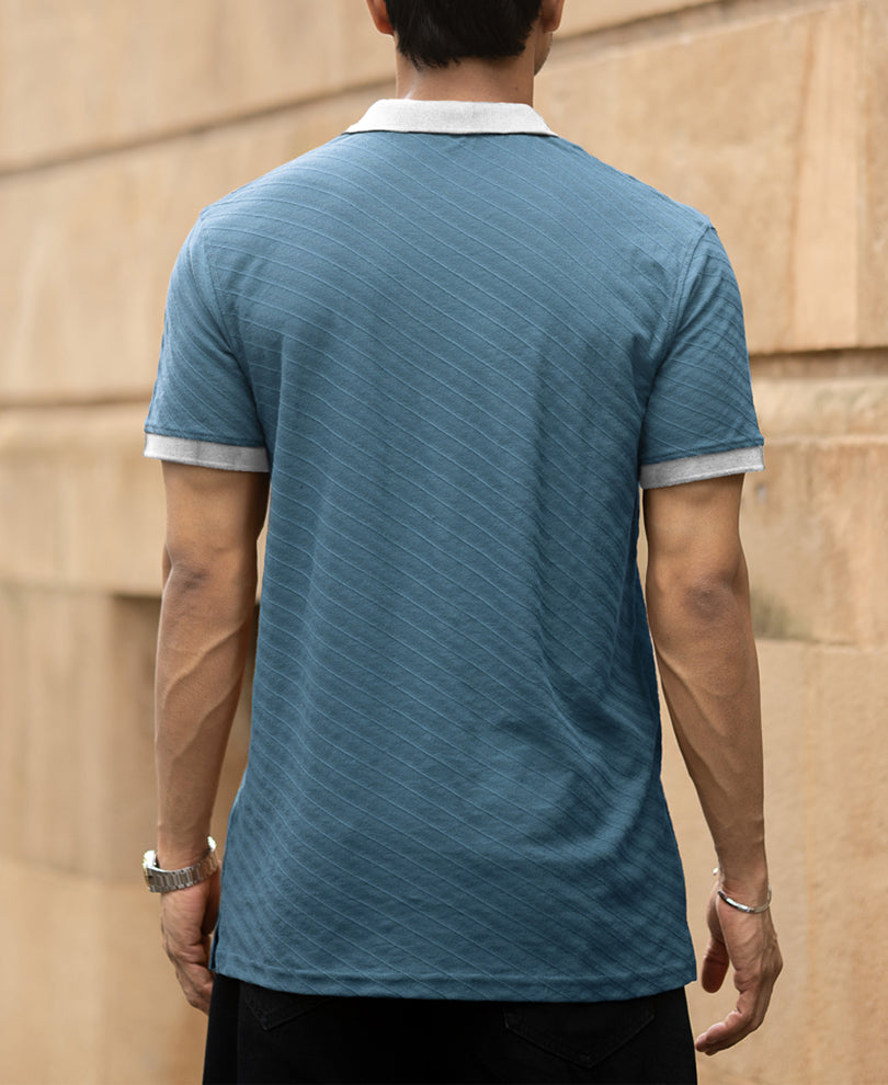 Dark Sky Contrast Polo T-Shirt
