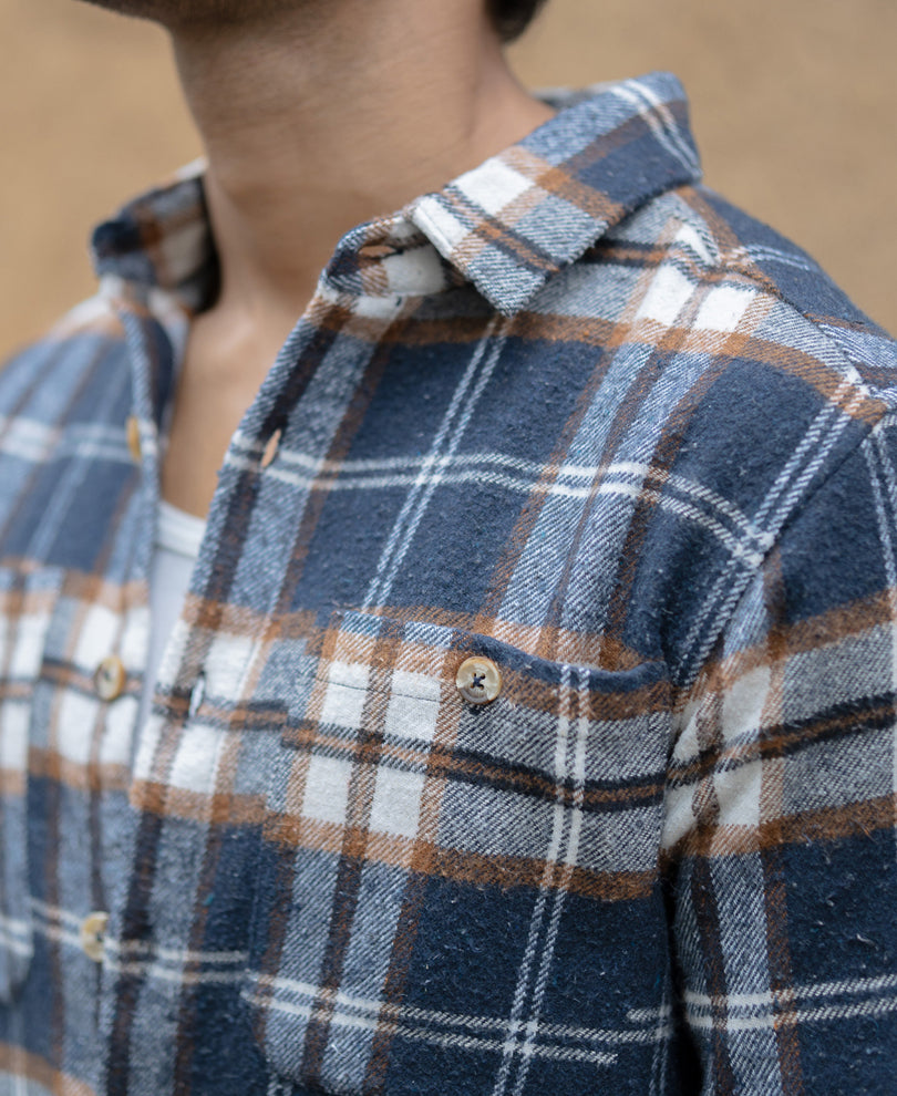 Multi Colour Checks Shirt With Pockets