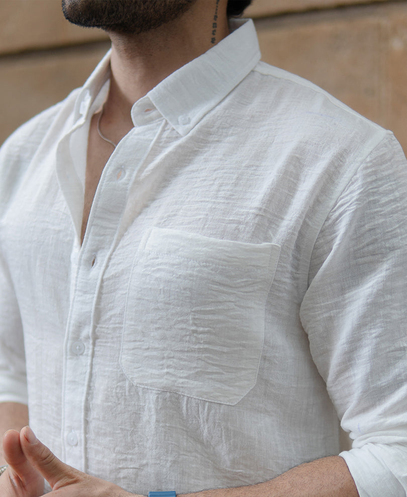White Double Cloth Shirt