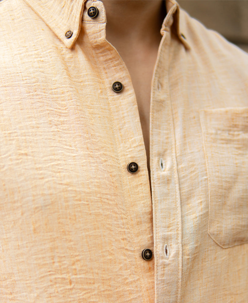 Mustard Slub Textured Shirt