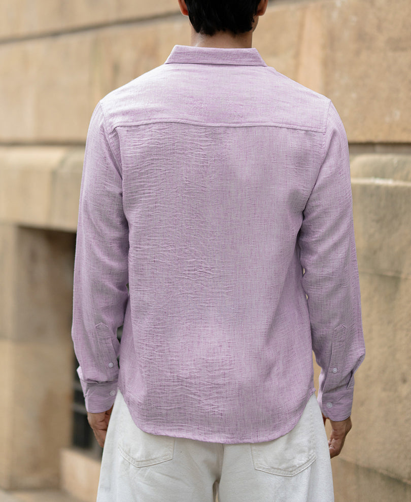 Lavender Slub Textured Shirt