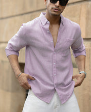 Lavender Slub Textured Shirt