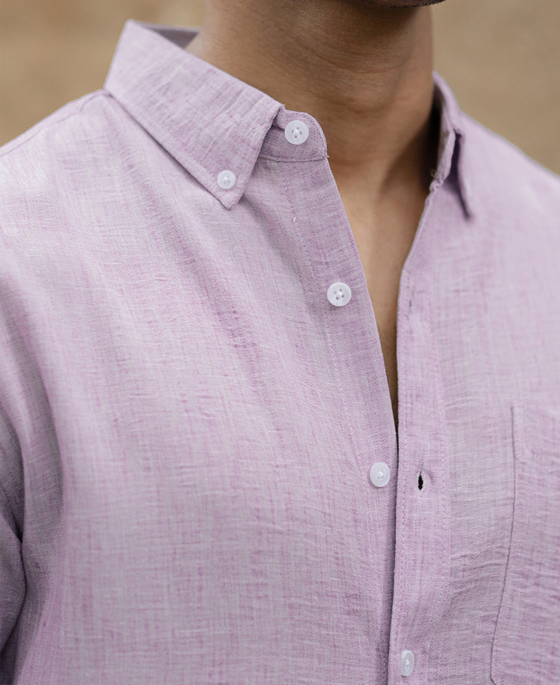Lavender Slub Textured Shirt